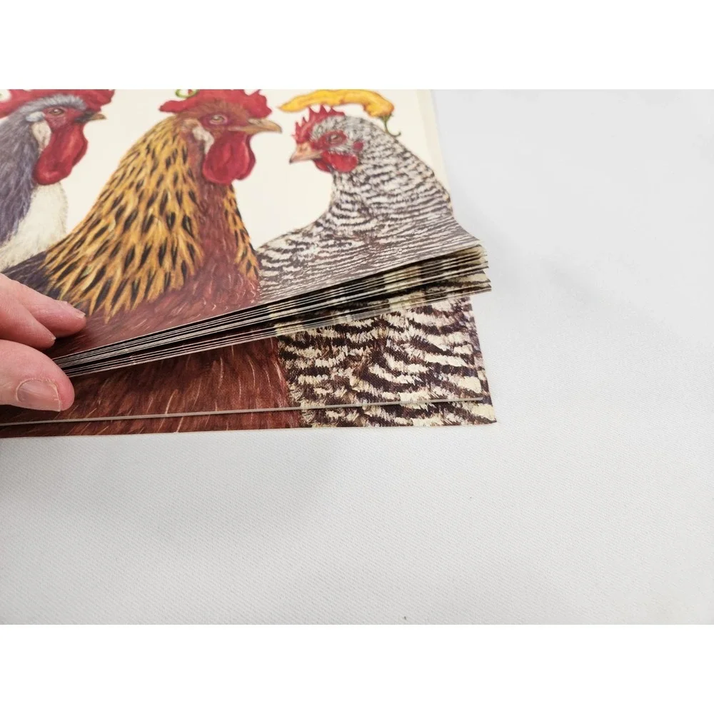 Hester Cook Chicken Social 24 Paper Placemats Farm House Hens‎ Art Food 18